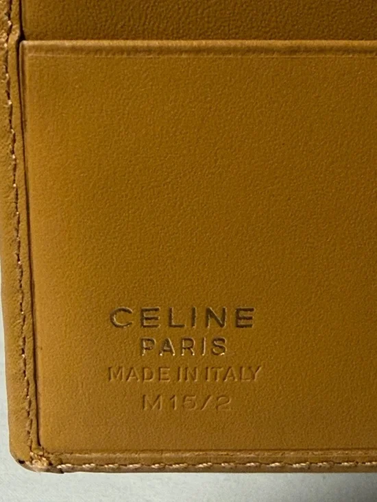 Celine Macadam Canvas Bifold Wallet Brown Vintage Italy - Picture 6 of 8